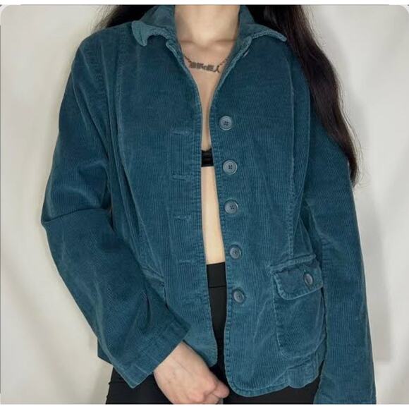 Talbots Women's Stretch Corduroy Cotton Long Sleeve Button Up Jacket Sz 18 - Picture 1 of 5